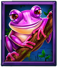 Frogs & Bugs Purple frog symbol